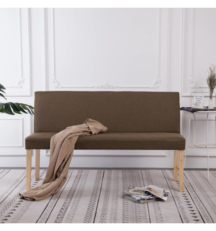Banc 139,5 cm Marron Polyester | Mobilier & Déco