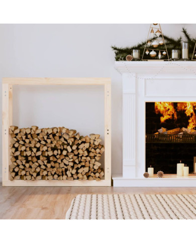 Support pour bois de chauffage 100x25x100 cm Bois de pin | Mobilier & Déco