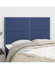 Têtes de lit 4 pcs Bleu 72x5x78/88 cm Tissu | Mobilier & Déco