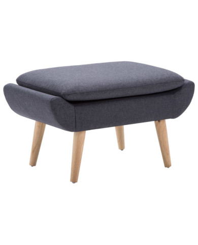 Repose-pied Tapisserie en tissu 73 x 43 x 42 cm Gris foncé | Mobilier & Déco