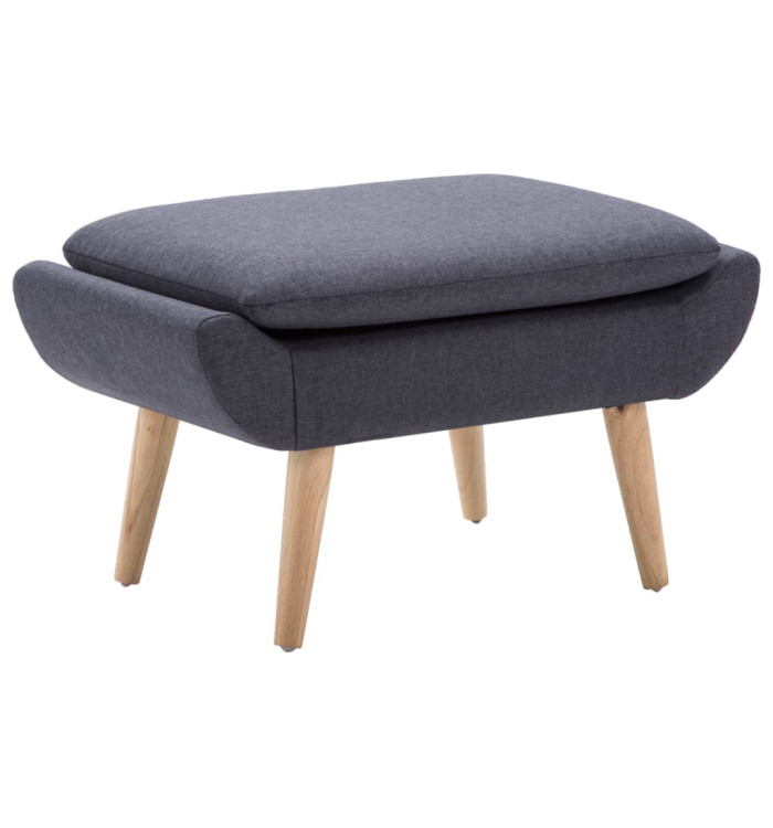 Repose-pied Tapisserie en tissu 73 x 43 x 42 cm Gris foncé | Mobilier & Déco