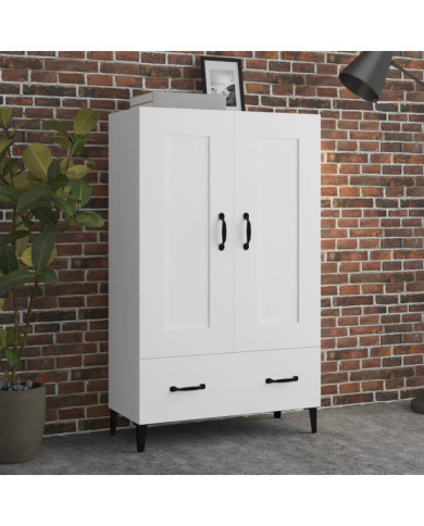 Buffet haut Blanc 70x31x115 cm Bois d'ingénierie | Mobilier & Déco