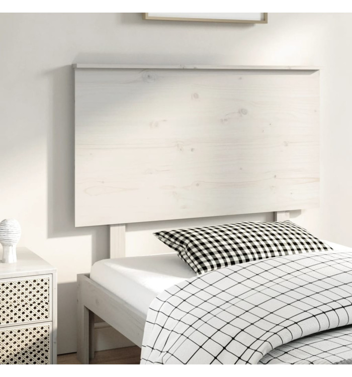 Tête de lit Blanc 104x6x82,5 cm Bois massif de pin | Mobilier & Déco