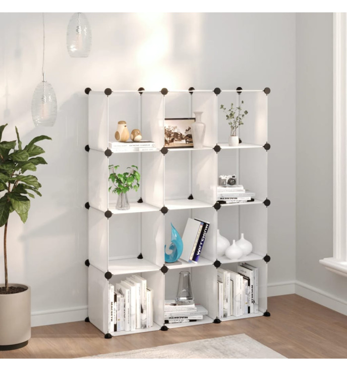 Cubes de rangement 12 pcs Transparent PP | Mobilier & Déco