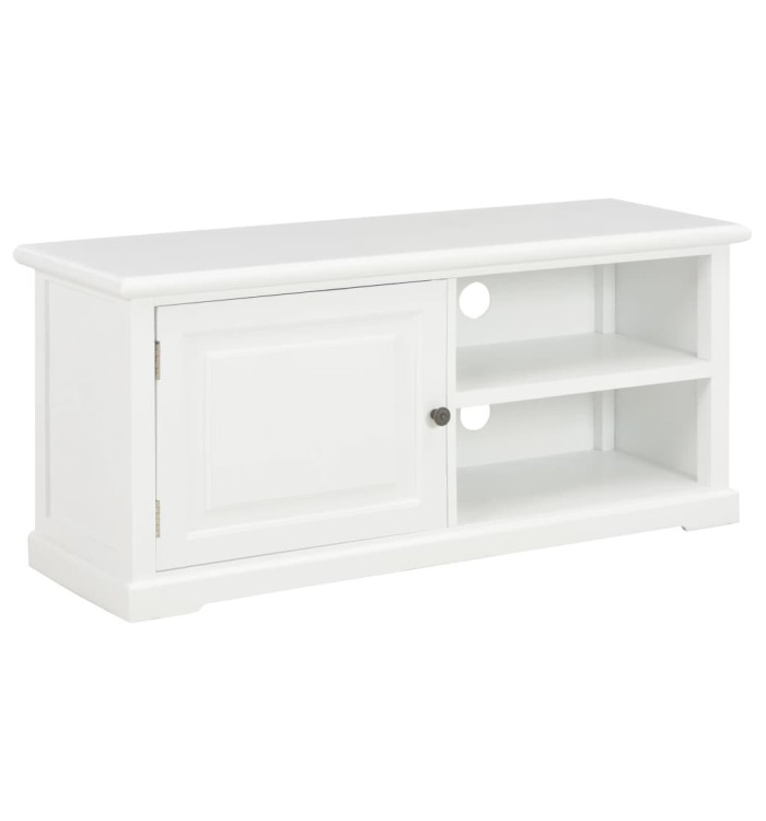 Meuble TV Blanc 90x30x40 cm Bois | Mobilier & Déco