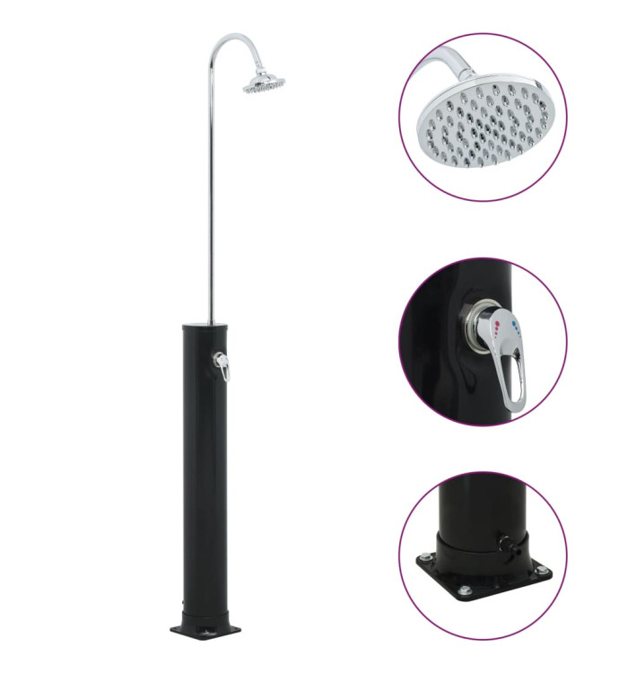 Douche solaire Noir 214 cm 20 L | Mobilier & Déco