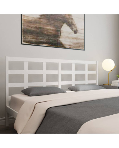 Tête de lit blanc 205,5x4x100 cm bois massif de pin | Mobilier & Déco