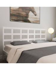 Tête de lit blanc 205,5x4x100 cm bois massif de pin | Mobilier & Déco