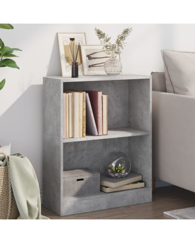 Bibliothèque Gris béton 60x24x76 cm Bois d'ingénierie | Mobilier & Déco