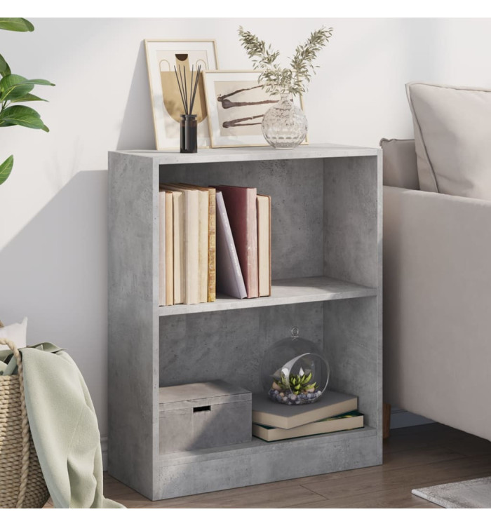 Bibliothèque Gris béton 60x24x76 cm Bois d'ingénierie | Mobilier & Déco