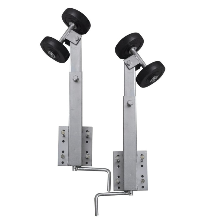 Support à double rouleau pour remorque de bateau 2 pcs 59-84 cm | Mobilier & Déco