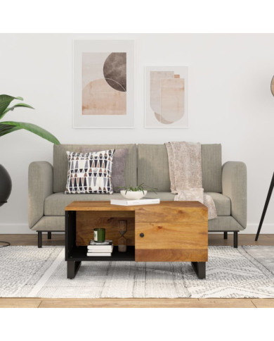 Table basse 80x50x40 cm Bois de manguier solide et d'ingénierie | Mobilier & Déco