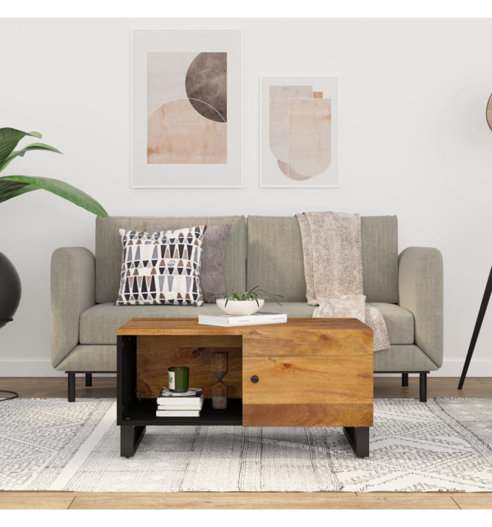 Table basse 80x50x40 cm Bois de manguier solide et d'ingénierie | Mobilier & Déco