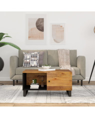 Table basse 80x50x40 cm Bois de manguier solide et d'ingénierie | Mobilier & Déco