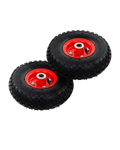 Roues de diable 2 pcs Caoutchouc 3.00-4 (245x82) | Mobilier & Déco