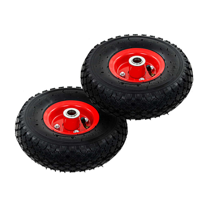 Roues de diable 2 pcs Caoutchouc 3.00-4 (245x82) | Mobilier & Déco