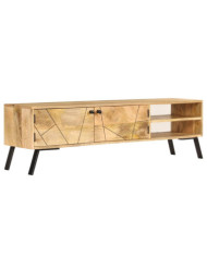 Meuble TV Bois de manguier massif 140x30x40 cm | Mobilier & Déco