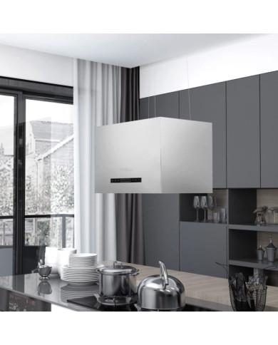 Hotte suspendue à capteur tactile LCD 55 cm Acier inoxydable | Mobilier & Déco