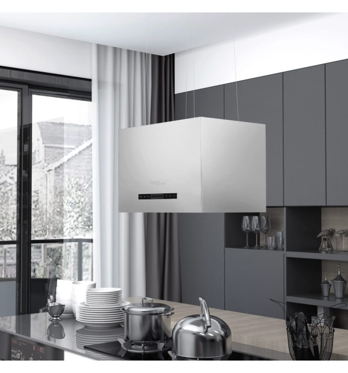 Hotte suspendue à capteur tactile LCD 55 cm Acier inoxydable | Mobilier & Déco