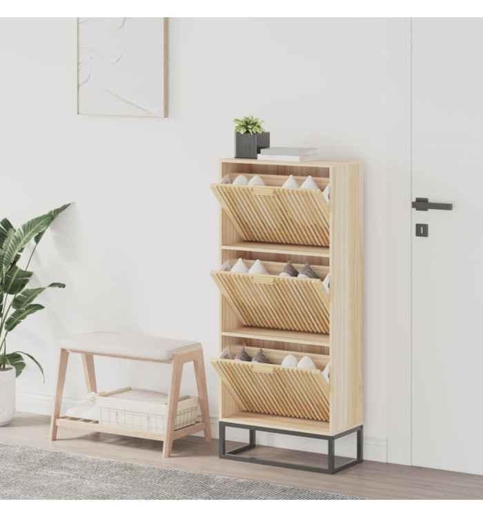 Armoire à chaussures 52x25x120 cm bois d'ingénierie | Mobilier & Déco