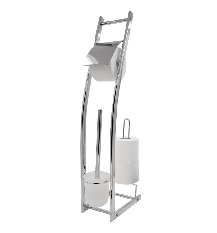 RIDDER Ensemble de brosse de toilette 3 en 1 Fabio Chrome brillant | Mobilier & Déco