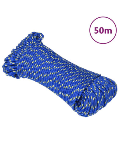 Corde de bateau Bleu 4 mm 50 m Polypropylène | Mobilier & Déco