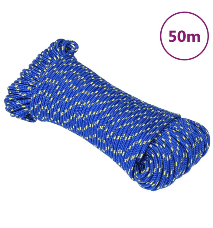 Corde de bateau Bleu 4 mm 50 m Polypropylène | Mobilier & Déco