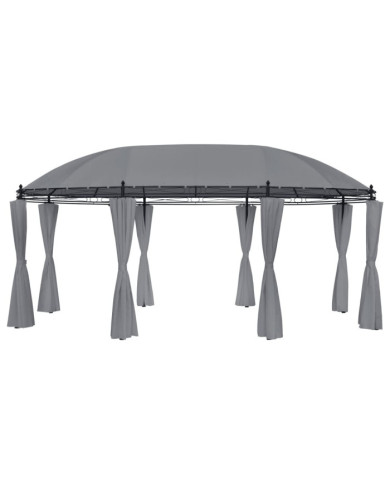 Tonnelle avec rideaux 520x349x255 cm Anthracite | Mobilier & Déco