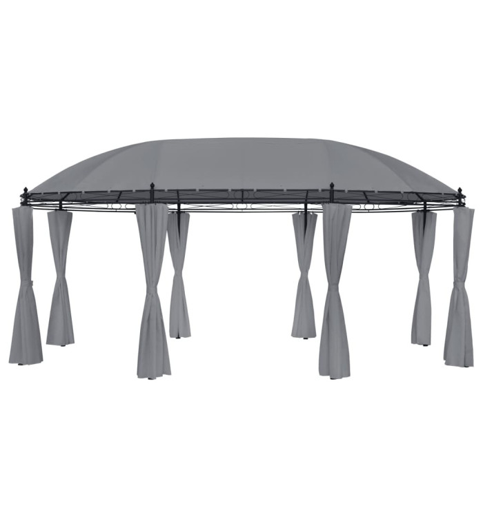Tonnelle avec rideaux 520x349x255 cm Anthracite | Mobilier & Déco