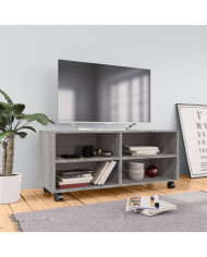Meuble TV sur roulettes Sonoma gris 90x35x35 cm Bois ingénierie | Mobilier & Déco