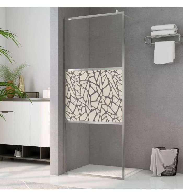 Paroi de douche à l'italienne à verre ESG pierre 90x195 cm | Mobilier & Déco