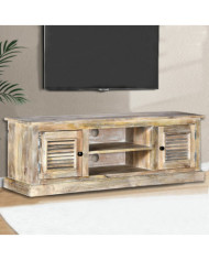 Meuble TV Bois de manguier massif | Mobilier & Déco