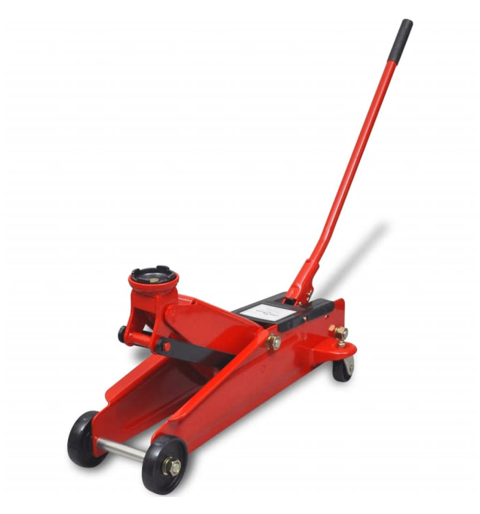 Cric de plancher hydraulique à profile bas 3 tonnes Rouge | Mobilier & Déco