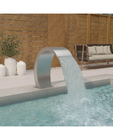 Fontaine de piscine avec LED 22x60x70 cm Acier inoxydable 304 | Mobilier & Déco