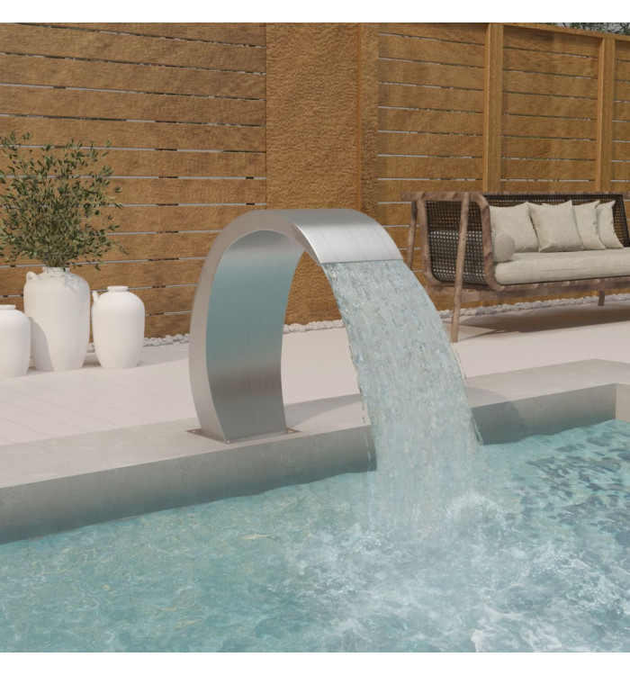 Fontaine de piscine avec LED 22x60x70 cm Acier inoxydable 304 | Mobilier & Déco