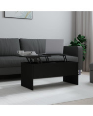 Table basse noir 102x50,5x46,5 cm bois d'ingénierie | Mobilier & Déco