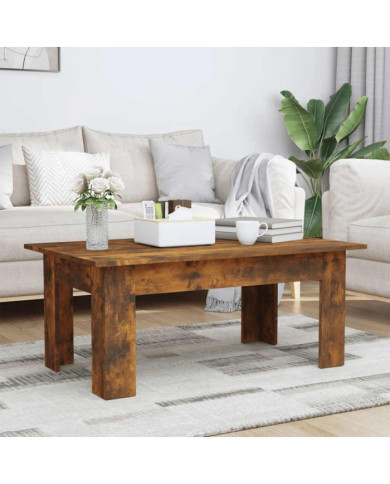 Table basse Chêne fumé 100x60x42 cm Bois d'ingénierie | Mobilier & Déco