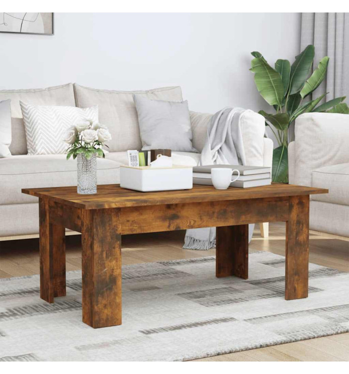 Table basse Chêne fumé 100x60x42 cm Bois d'ingénierie | Mobilier & Déco