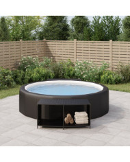 Étagères de rangement 2 pcs noir résine tressée | Mobilier & Déco