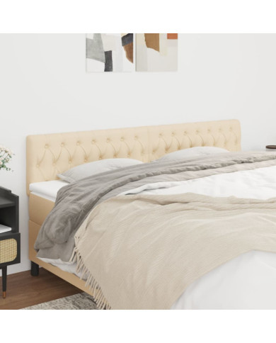 Têtes de lit 2 pcs Crème 100x7x78/88 cm Tissu | Mobilier & Déco