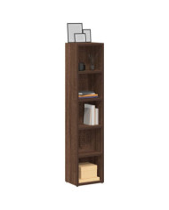 Armoires à CD 2 pcs Chêne marron 21x16x93,5cm Bois d'ingénierie | Mobilier & Déco