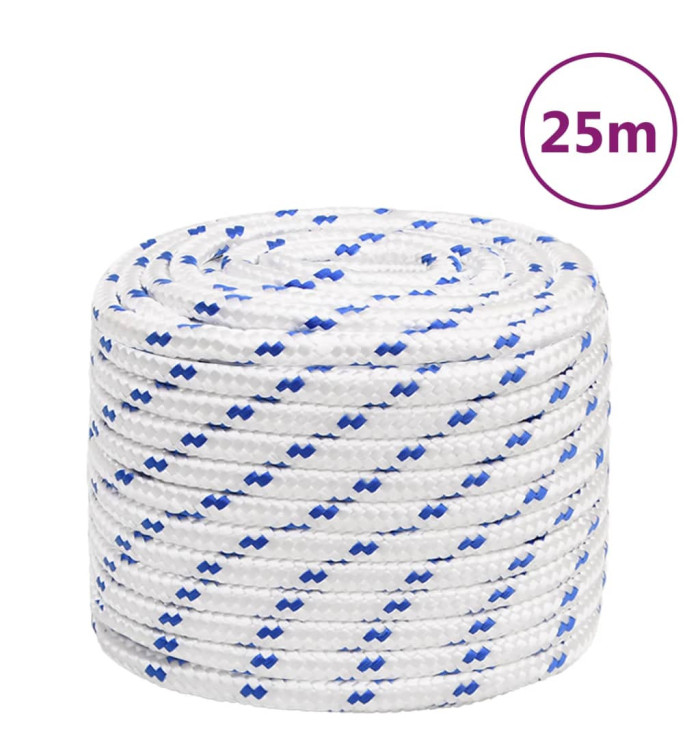Corde de bateau Blanc 18 mm 25 m Polypropylène | Mobilier & Déco