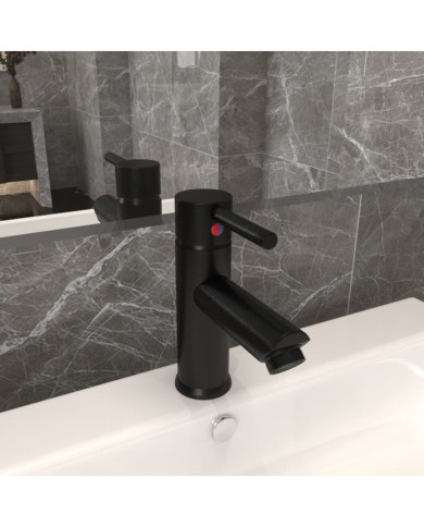 Robinet de lavabo de salle de bain Noir 130x176 mm | Mobilier & Déco
