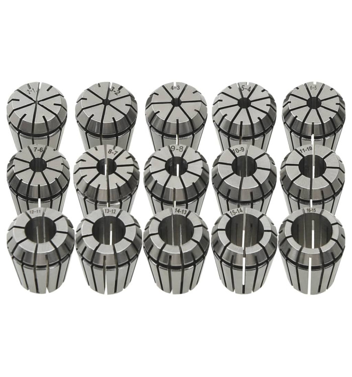 Douilles de serrage ER25 15 pcs Ensemble d'outils de tournage | Mobilier & Déco