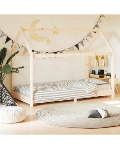Cadre de lit d'enfant Bois de pin massif 70x140 cm | Mobilier & Déco