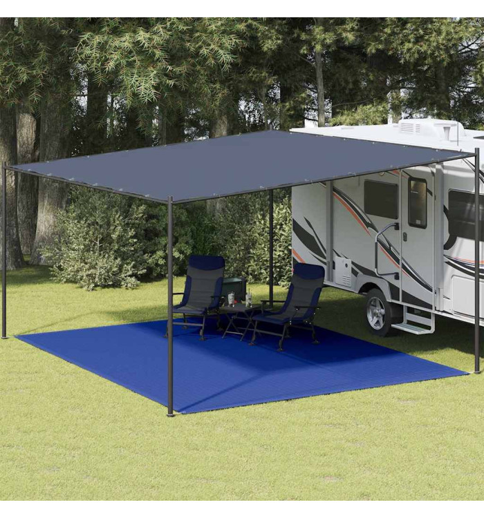 Tapis de tente 400x500 cm Bleu PEHD | Mobilier & Déco