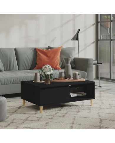 Table basse noir 90x60x35 cm bois d'ingénierie | Mobilier & Déco
