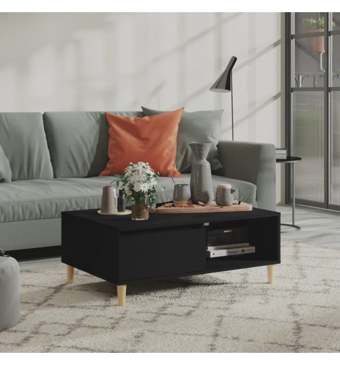 Table basse noir 90x60x35 cm bois d'ingénierie | Mobilier & Déco
