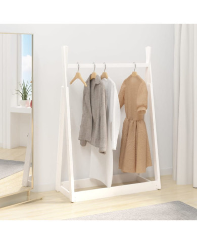 Porte-vêtements Blanc 100x45x150 cm Bois de pin massif | Mobilier & Déco