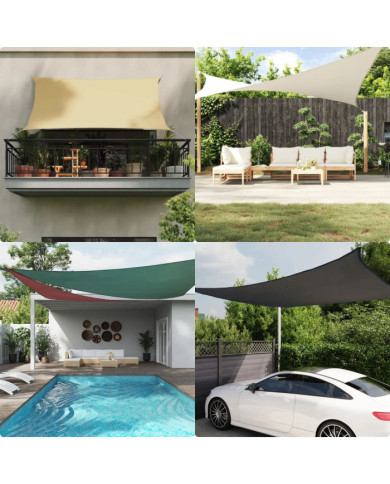 Voile de parasol tissu oxford carré 6x6 m jaune | Mobilier & Déco